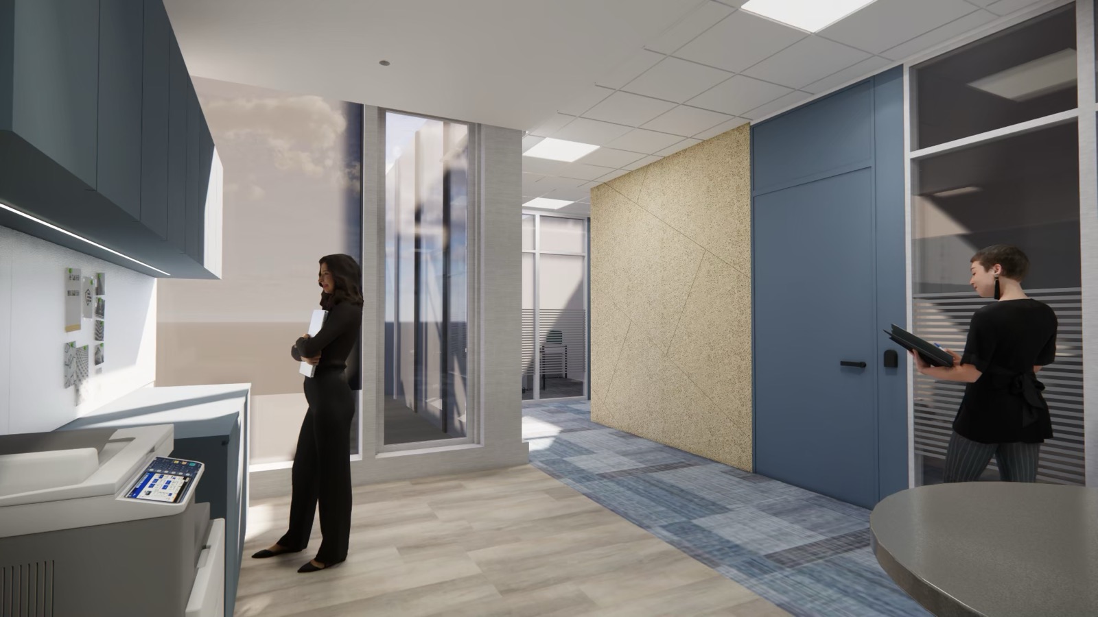 5F Regus 列印區與獨立辦公室入口